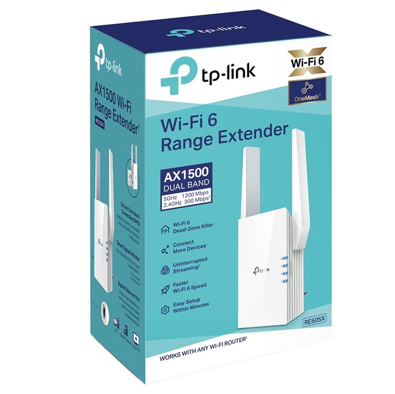 Amplificador-Wi-Fi-TP-LINK-RE505X-Wi-Fi-6-Dual-Band-Ac1200