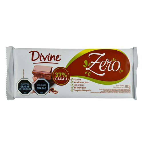 Chocolate DIVINE zero 37% cacao 100 g