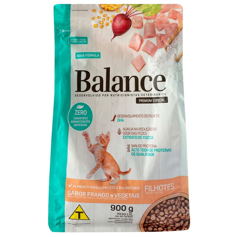 Alimento-para-gato-BALANCE-Filhote-pollo-y-vegetales-900-g