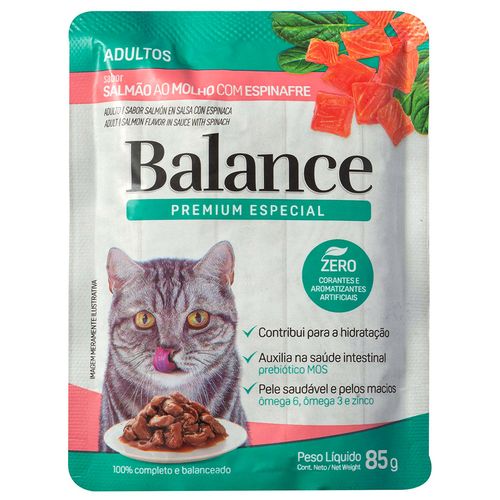 Alimento BALANCE gato adulto salmón vegetales 85 g