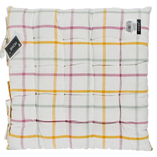 Almohadón para Silla 40x40 cm Blanco con Rayas