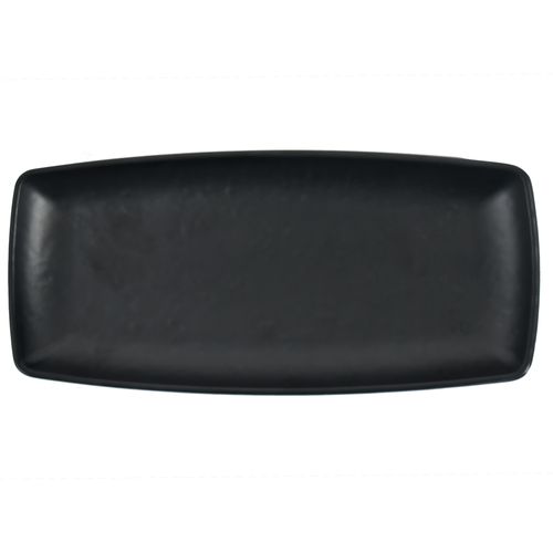 Plato rectangular melamina negro 24 x 11 x 2,6 cm