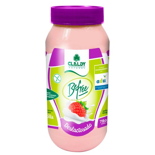 Yogur Be Free Deslactosado CLALDY Frutilla 780 cc