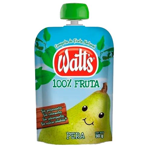Compota de Pera WATTS Pouch 90 g