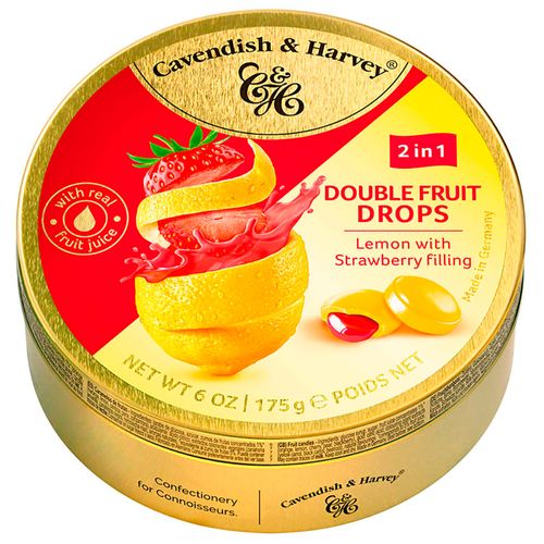 Caramelo CAVENDISH limón relleno frutilla 175 g