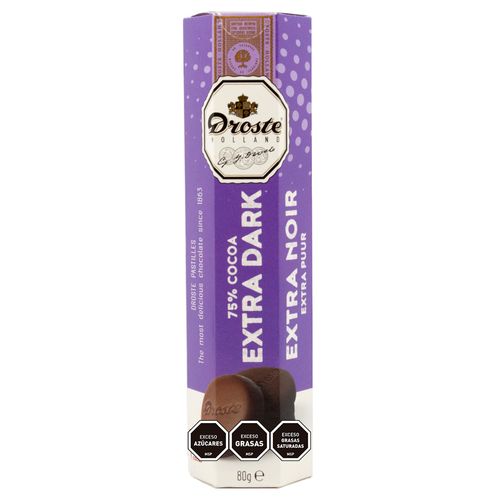 Pastillas de chocolate DROSTE extra dark 80 g