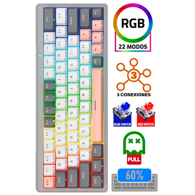 Teclado-gaming-FANTECH-inalambrico-Mod.-MK912-TKL
