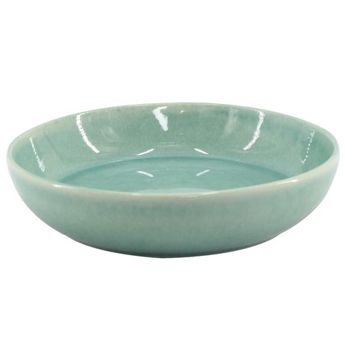 Plato Hondo 20 cm Cerámica Reactive Glaze Verde
