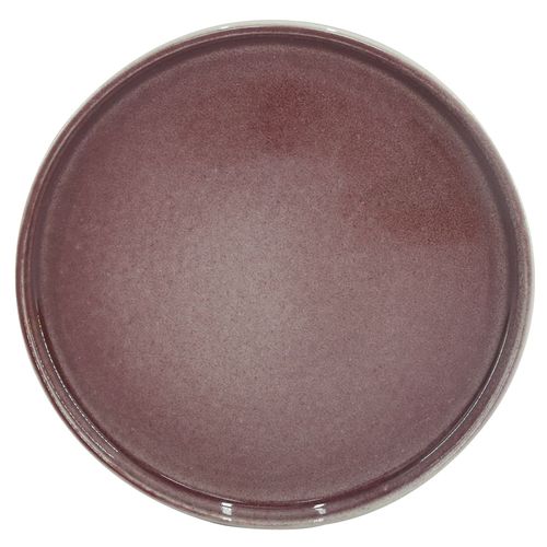 Plato 21 cm Cerámica Reactive Glaze Bordó