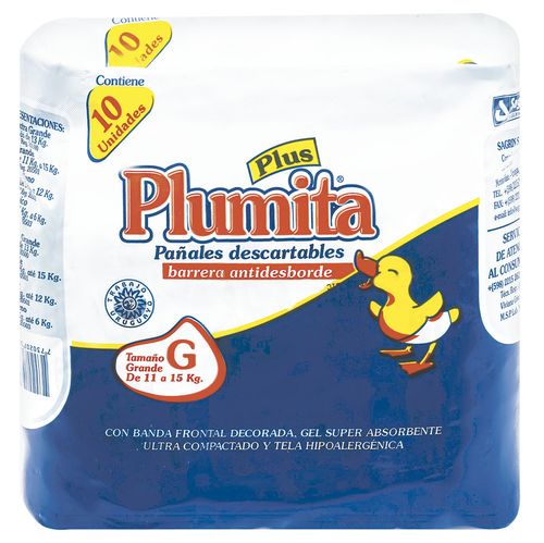Pañal PLUMITA Plus Grande 10 un.