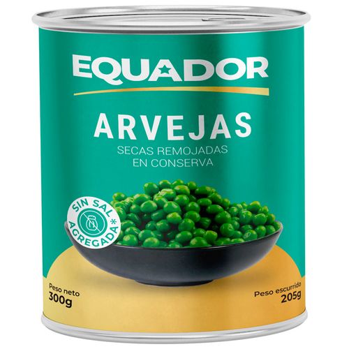 Arvejas sin sal EQUADOR 350 g