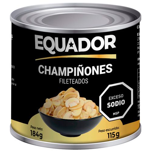Champiñón EQUADOR fileteado 184 g