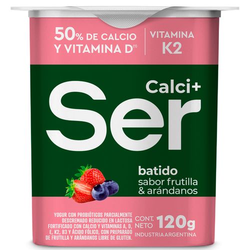 Yogur SER Calcio + Frutilla & Arándanos 120 g