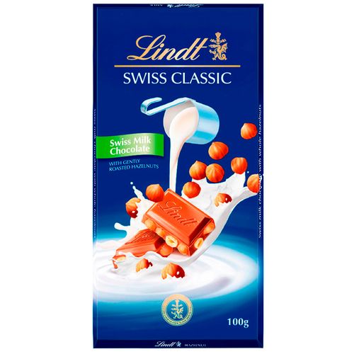Chocolate LINDT Lindor Leche y Avellanas 100 g