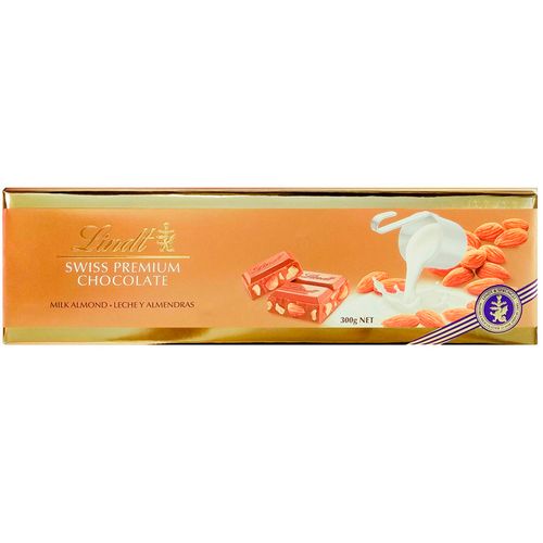 Chocolate LINDT Lindor Premium Leche y Almendras 300 g