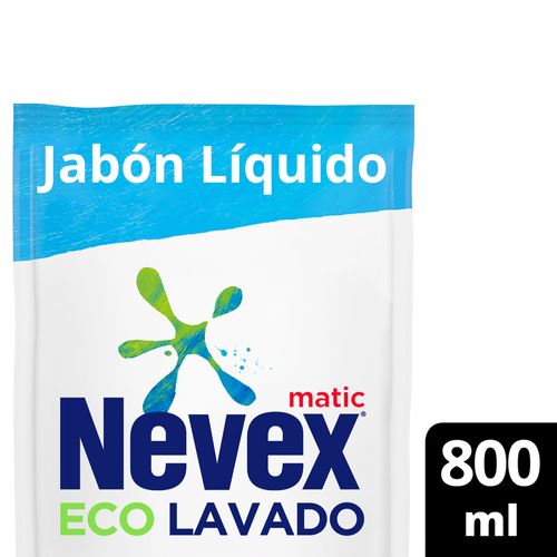 Detergente líquido NEVEX Matic doy pack 800 ml