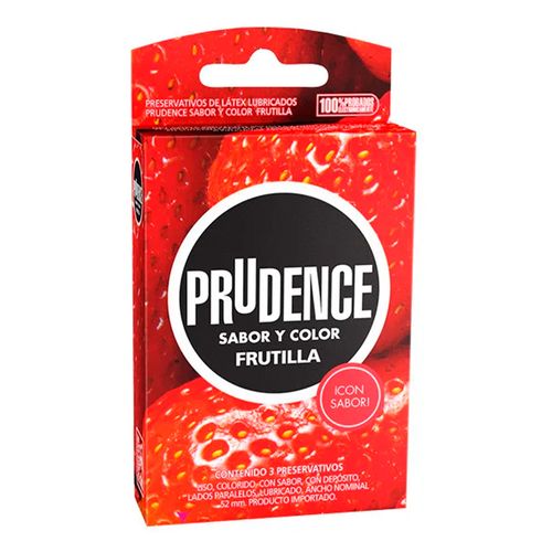 Preservativo PRUDENCE Frutilla x 3 un.