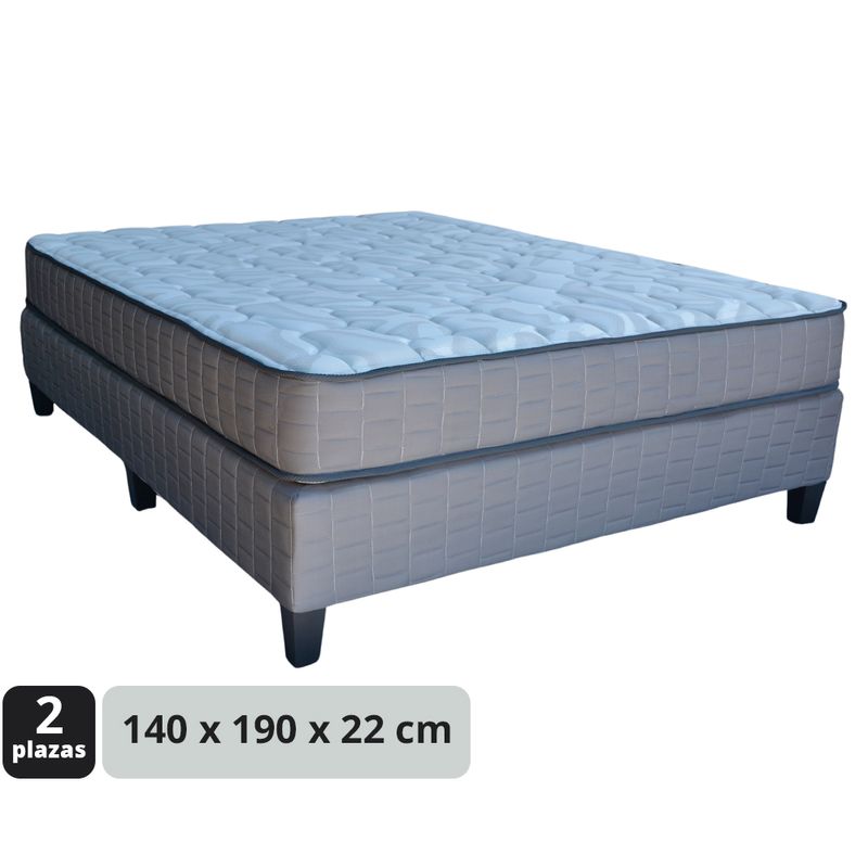 Conjunto-de-sommier-Berlin-en-espuma-2-plazas-140x190x22-cm