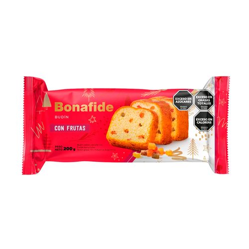 Budín BONAFIDE con Frutas 200 g
