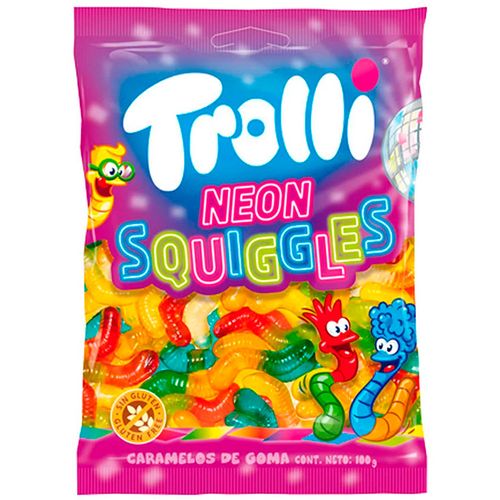 Gomitas gelatina TROLLI neon squiggles 100 g