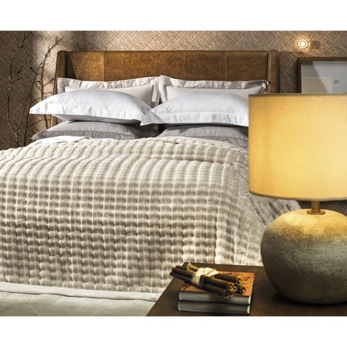 Manta Desert king size 220 x 240 cm beige porcelana