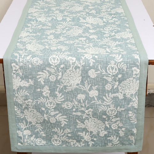 Sendero para mesa 45 x 150 cm azul con blanco
