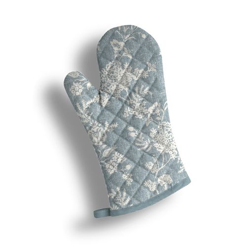 Manopla 16 x 32 cm azul con blanco