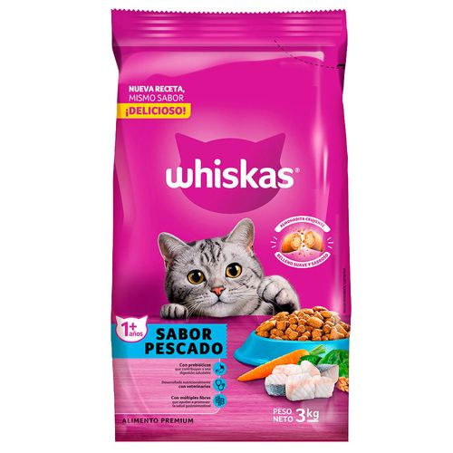 Alimento para gatos WHISKAS Pescado 3 kg