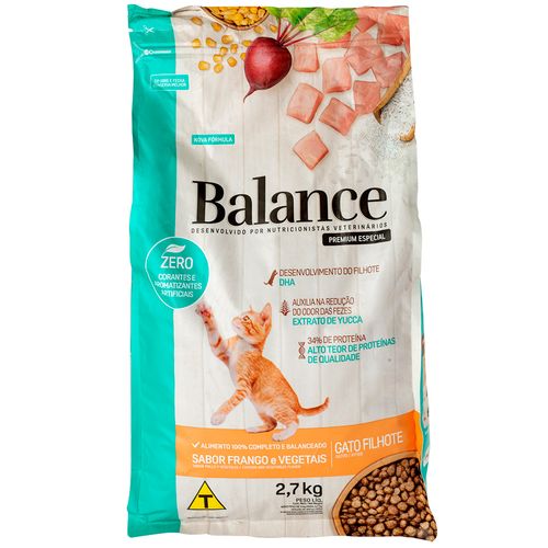 Alimento para gato BALANCE Filhote pollo y vegetales 2,7 kg