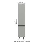 Armario-Cocina-2-Puertas-40x211x52-cm-Gris