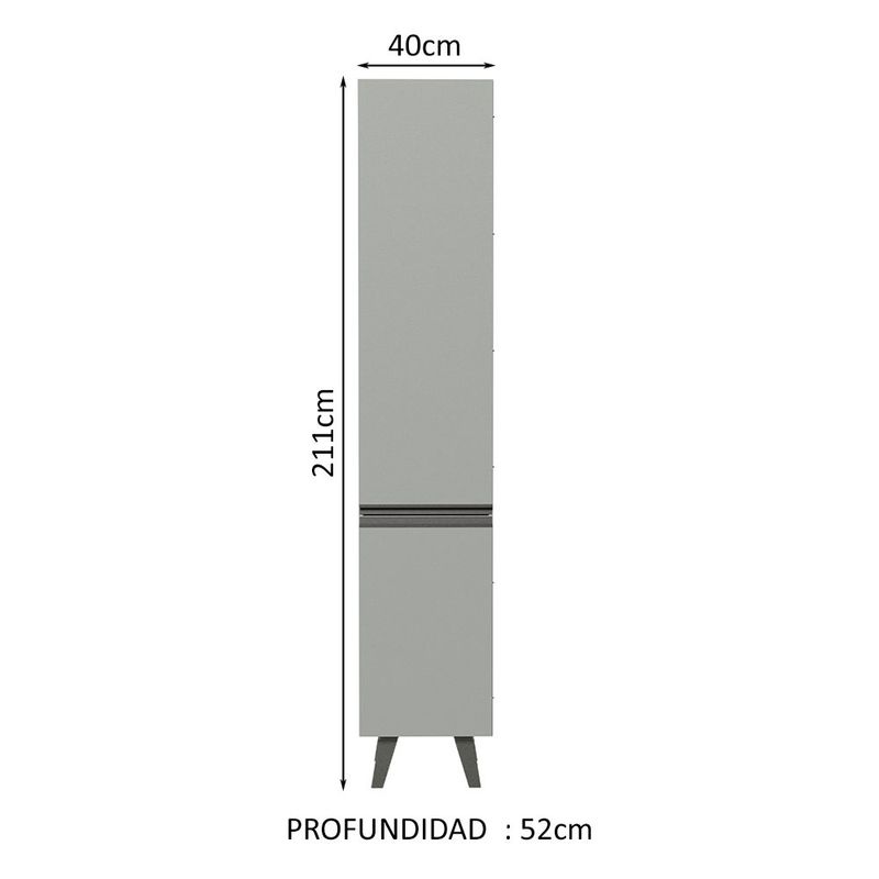 Armario-Cocina-2-Puertas-40x211x52-cm-Gris
