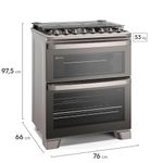 Cocina-ELECTROLUX-Mod.-FE5DC-5-hornallas-doble-horno-gas-electrico