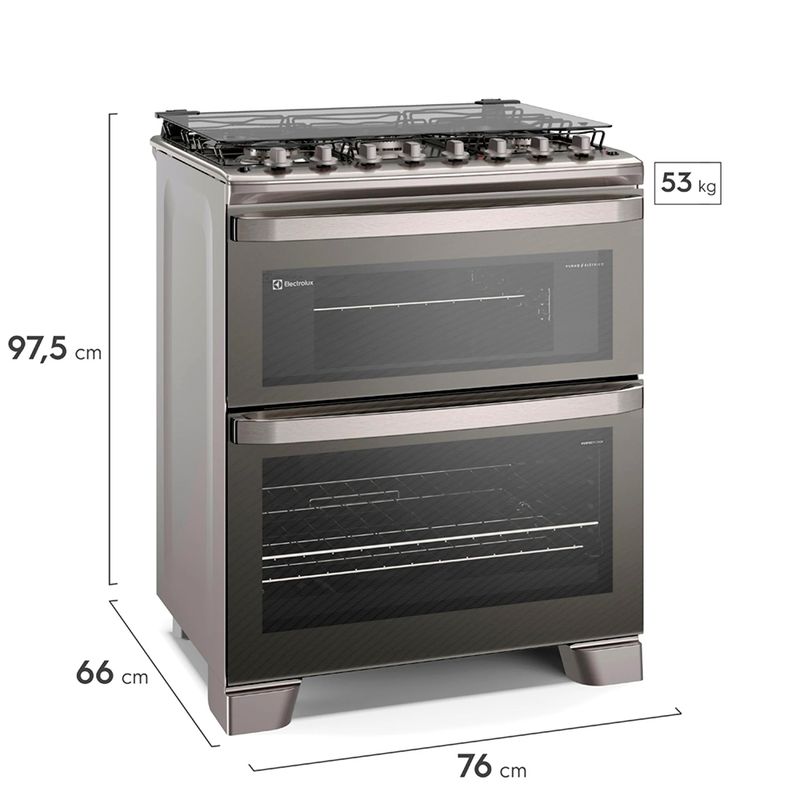 Cocina-ELECTROLUX-Mod.-FE5DC-5-hornallas-doble-horno-gas-electrico