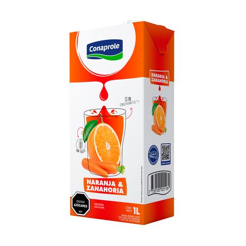 Jugo CONAPROLE naranja/zanahoria fortificado 1 L