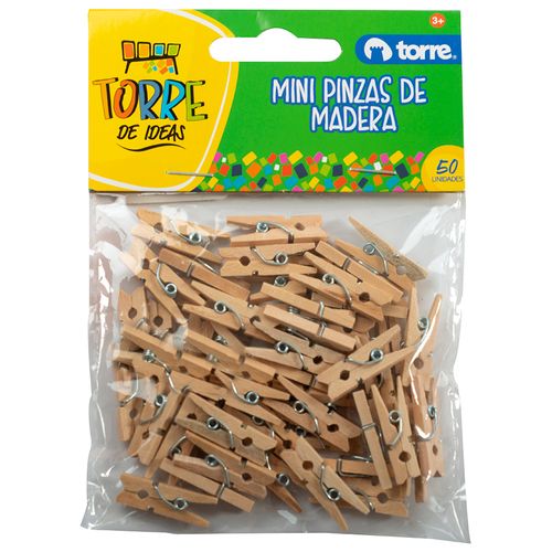 Palillos de Madera Natural TORRE 50 un.