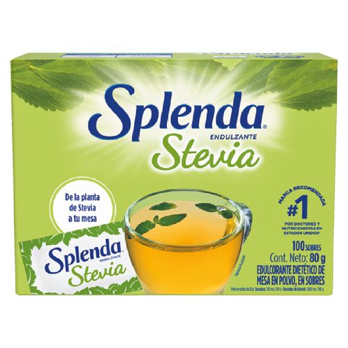Edulcorante SPLENDA con stevia 100 sobres