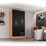 Ropero-Pop-4-puertas-2-cajones-90x174x37-cm-canela---negro