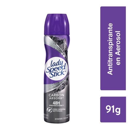 Desodorante LADY SPEED STICK aerosol carbón