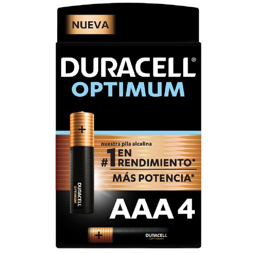 Pilas DURACELL Optimum AAA blister x4