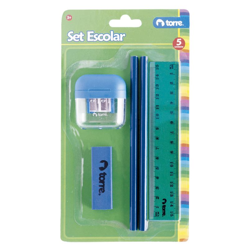 Set-escolar-TORRE-2-lapices--goma-sacapuntas-regla