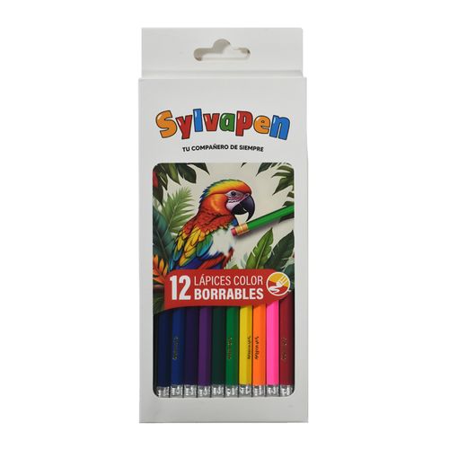 Lápices de colores SYLVAPEN borrables 12 un.