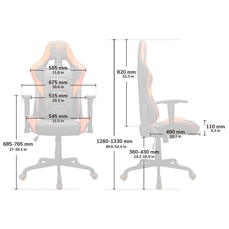 Silla-Gamer-COUGAR-Armor-Elite-Naranja