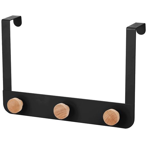 Perchero para Puerta 30x3x20 cm 3gw7051 w-3 Negro