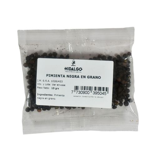 Pimienta negra en grano HIDALGO 15 g
