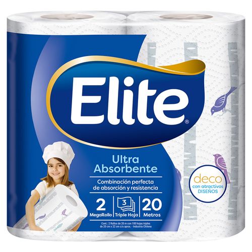 Toalla de papel elite decorada 100 paños pq.2 un.