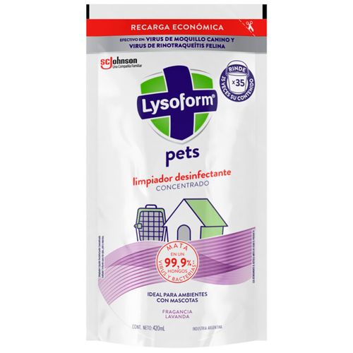 Limpiador líquido LYSOFORM pets 420 ml