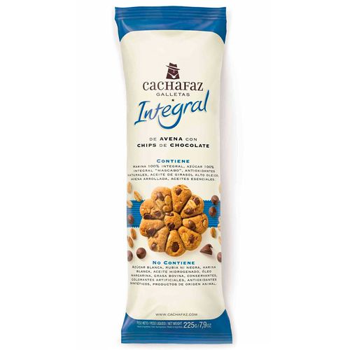 Galletita integral CACHAFAZ chispas chocolate 225 g