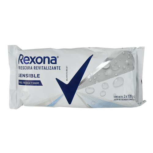 Jabón de tocador REXONA sensible 375 g