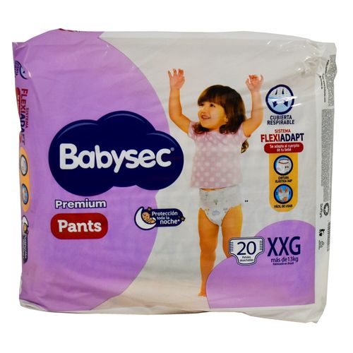 Pañal BABYSEC Premium talle XXG 20 un