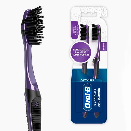 Cepillo dental ORAL B 5 acciones black x 2